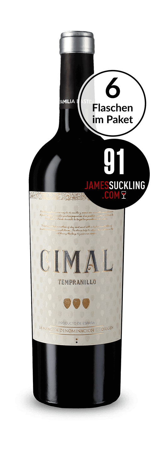 Tempranillo-Prachtstück: Familia Bastida 6 Flaschen Cimal Tempranillo 2017