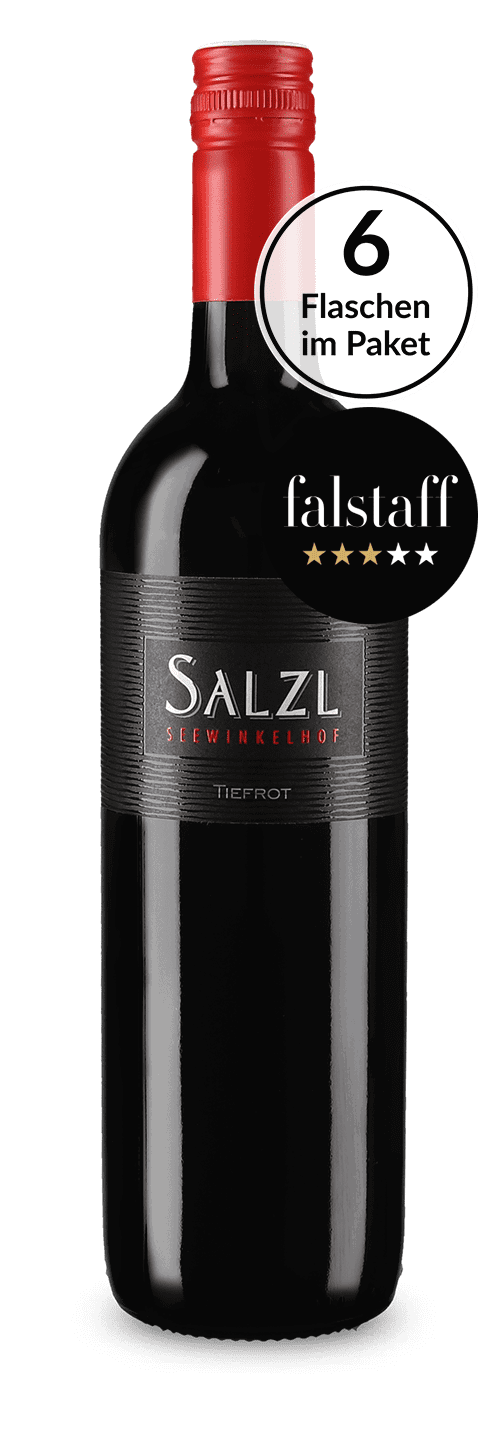 Roter Gaumenschmeichler: Salzl 6 Flaschen Cuvée Tiefrot trocken 2018