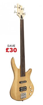 Stagg Fusion electric bass guitar, fretless