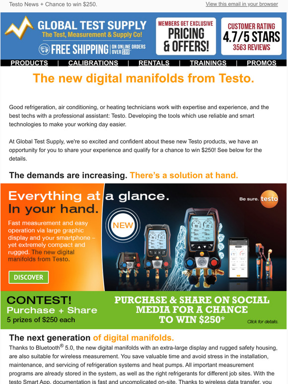 New Testo digital manifolds + chance to win 250 New Testo digital manifolds + chance to win 250