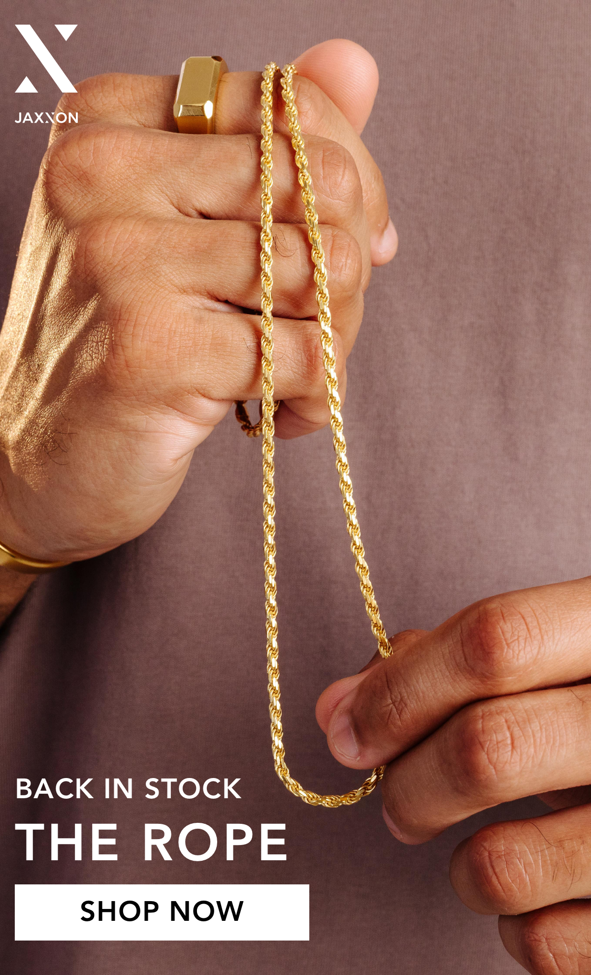 jaxxon gold rope chain