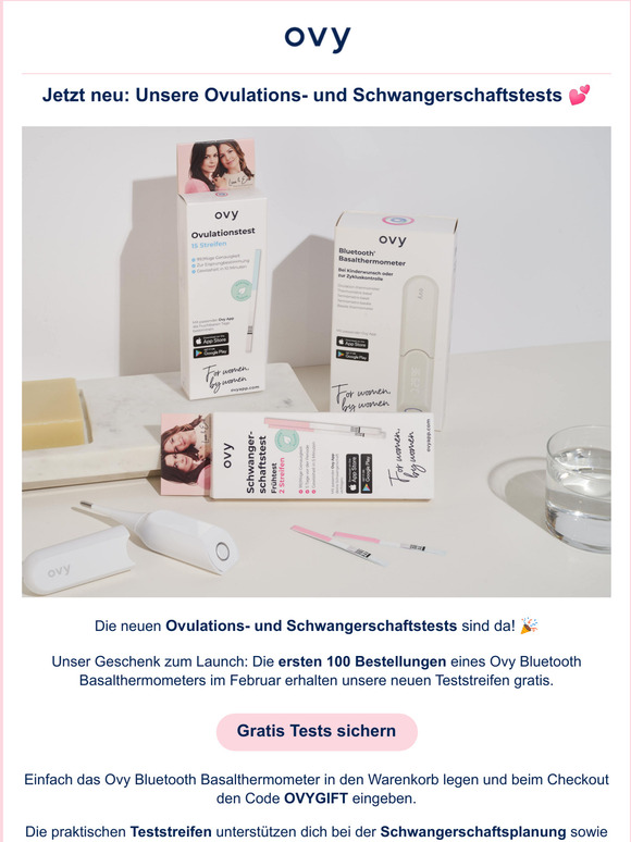 Unser Geschenk für dich: Gratis Ovulations- und Schwangerschaftstests 💕