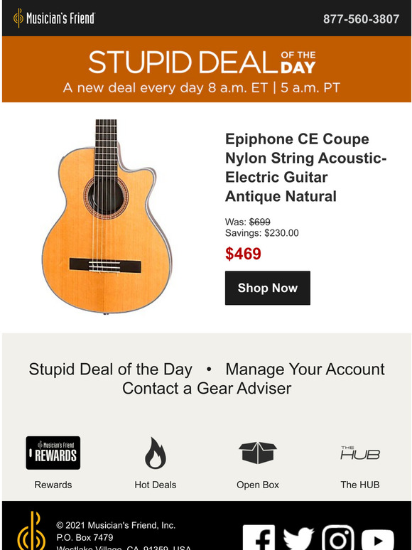 Musicians friend deals acoustic guitar strings