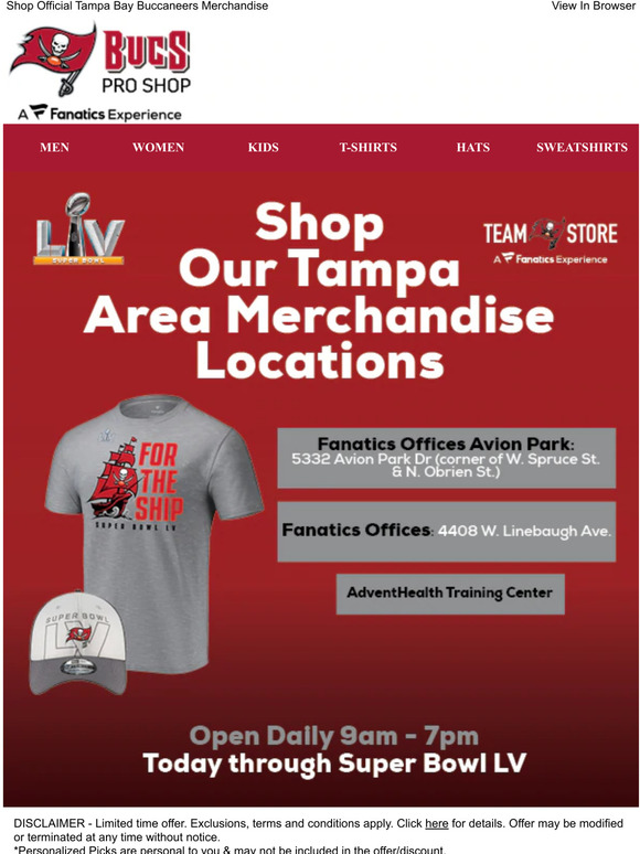 tampa bay buccaneers online store