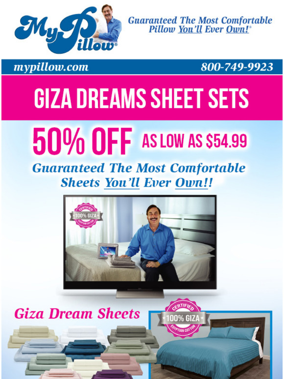 giza dreams sheets my pillow