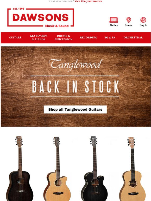 Tanglewood Guitars are back in!
