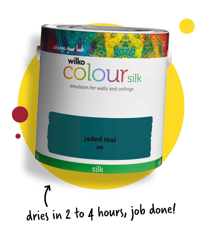 wilko silk emulsion paint jaded teal 2.5l