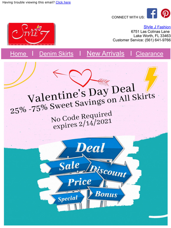 Valentine's Day Deal 25% up to 75% Sweet Savings!