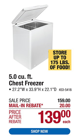 5.0 cu. ft. Chest Freezer