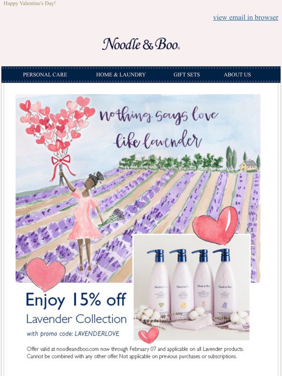 Enjoy 15% off Lavender Collection!