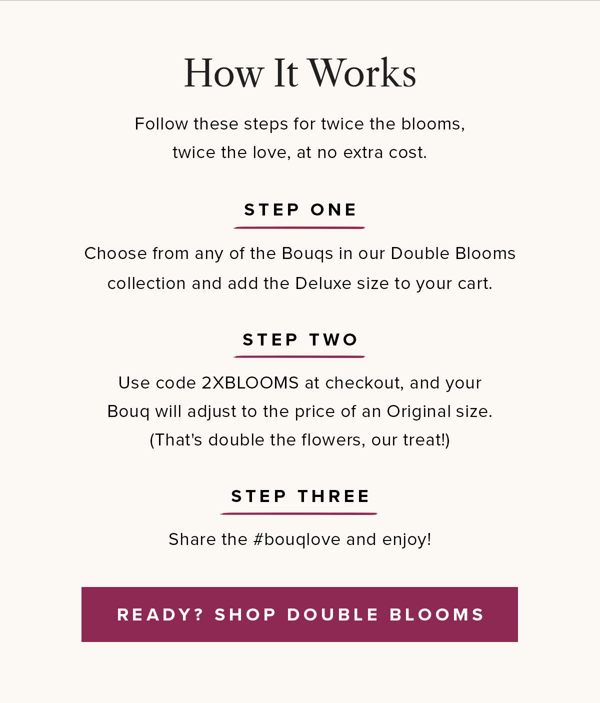 Ready? Shop Double Blooms