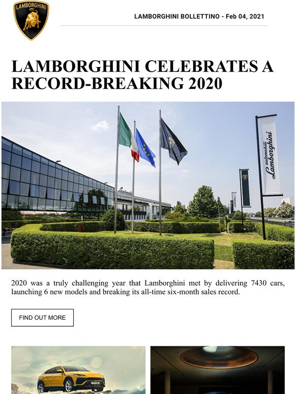 Lamborghini celebrates a record-breaking 2020