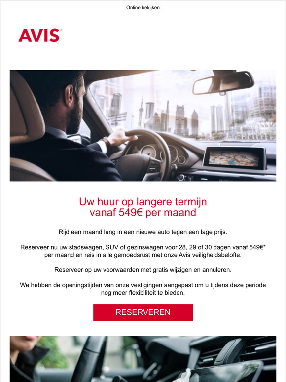 Uw huur op langere termijn vanaf 549€ per maand