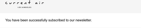 Newsletter subscription success