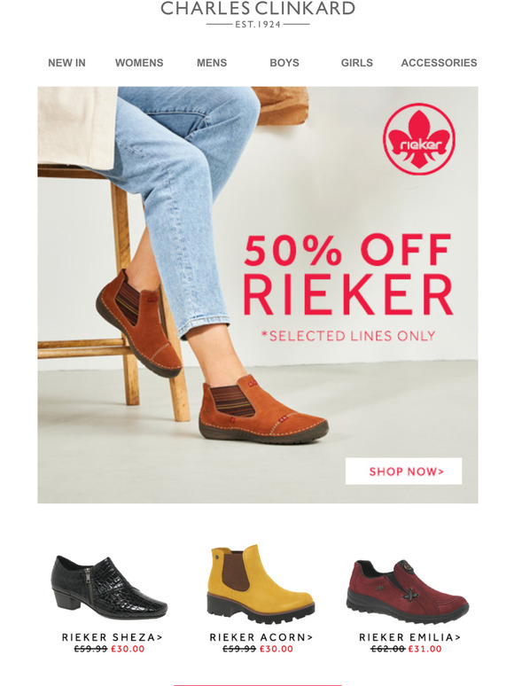 charles clinkard rieker sandals