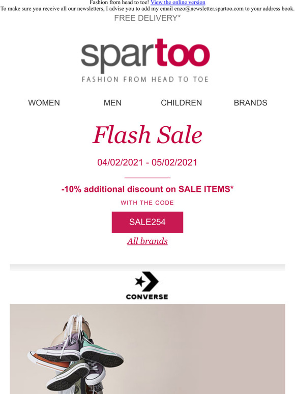 converse delivery code