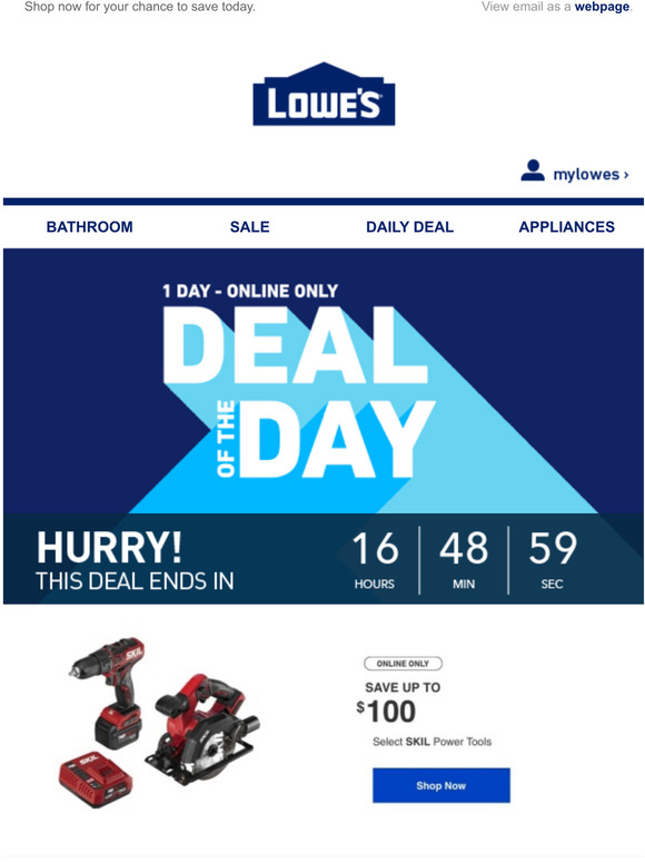 lowes presidents day sale
