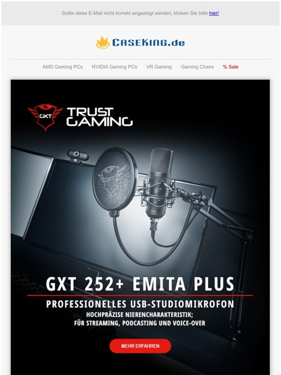 👑 Trust Gaming GXT 252+ Emita Plus Streamingmikrofon und GPCGR Model O Wireless