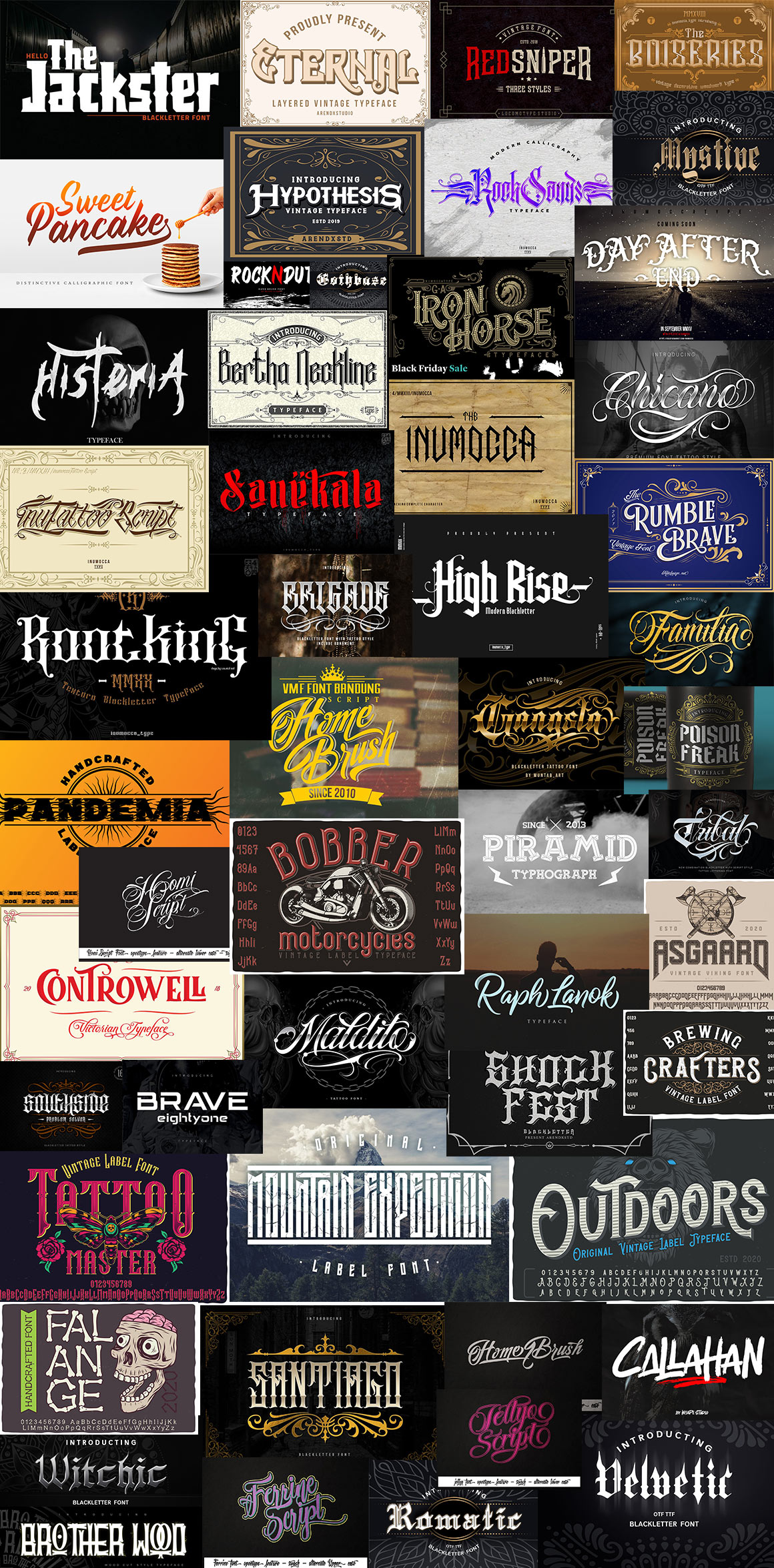 Download Pixelo New Deal The Tattoo Fonts Bundle Milled