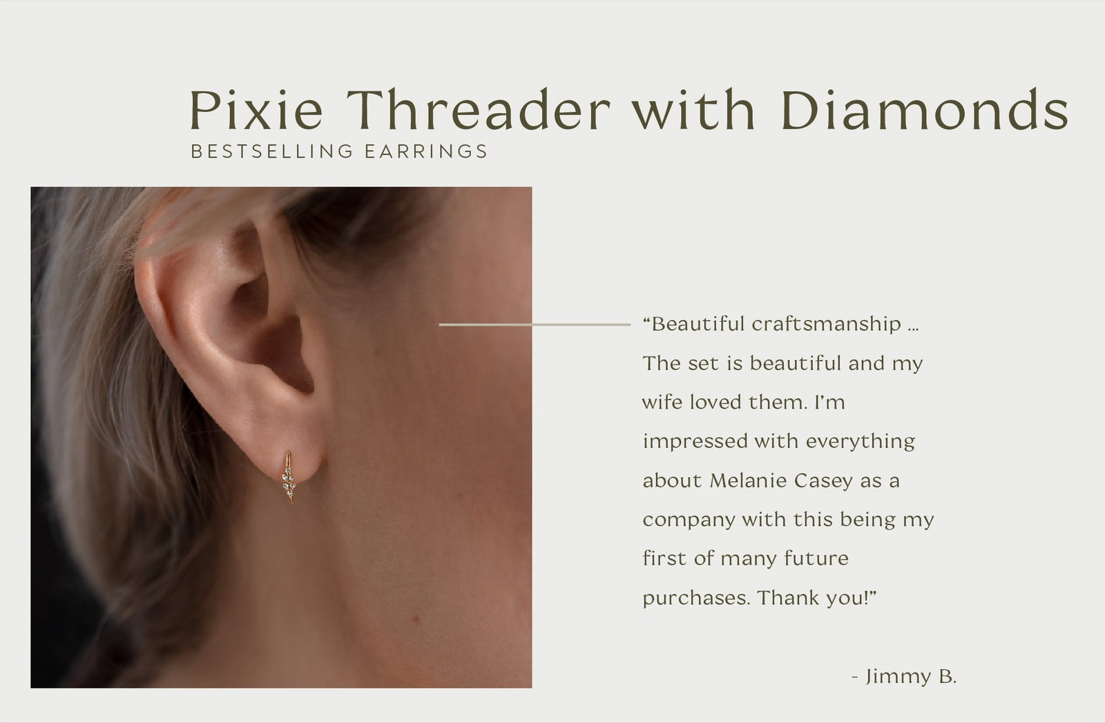 Pixie Threader with Diamonds