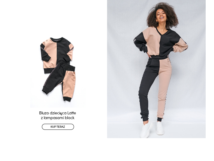 Bluza dziecięca Latte z lampasami black