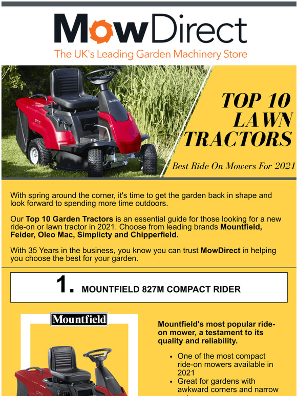 Mowdirect Top 10 Ride On Lawn Mowers for 2021 🌱🚜 Milled
