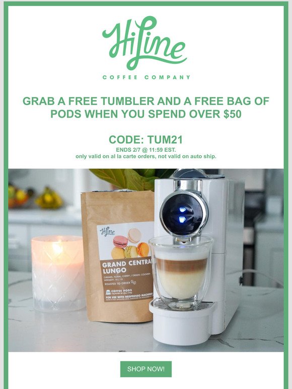 STAY CAFFEINATED WITH THIS FREE OFFER