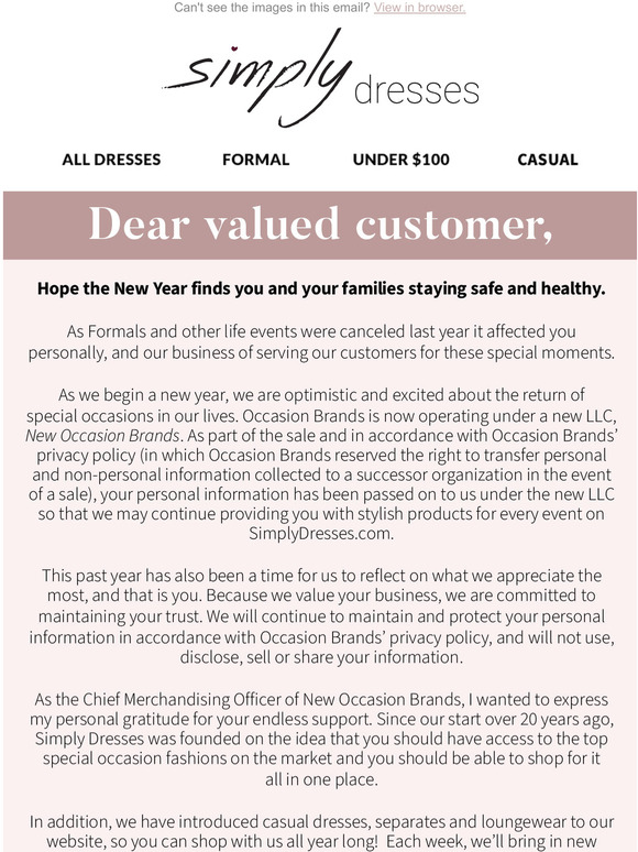 simply dresses website