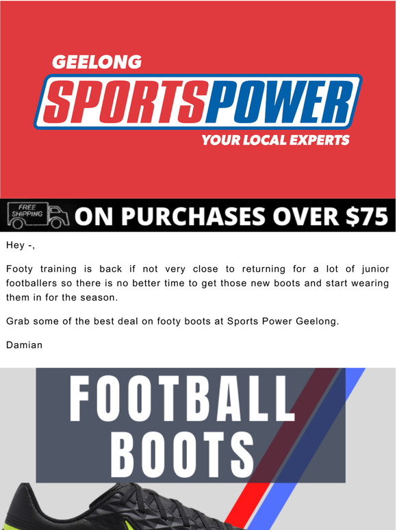 sports power footy boots