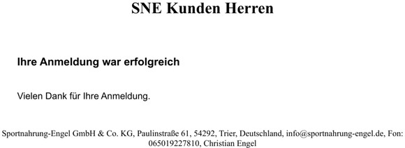 Anmeldebestätigung