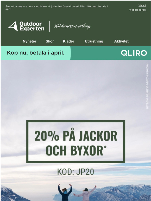 20% på jackor & byxor för årstidens kyliga äventyr
