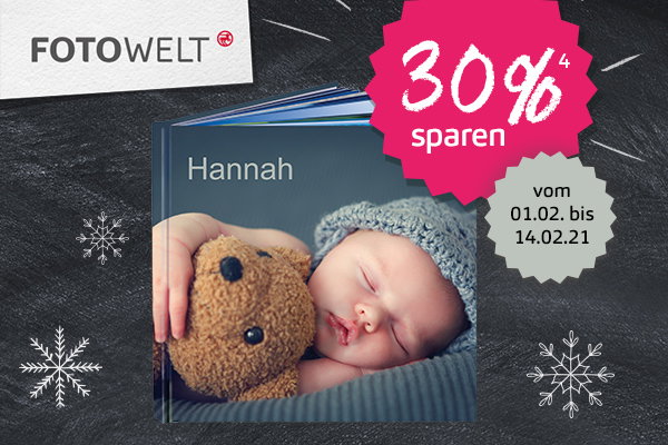 30% Rabatt auf alle Fotobücher - jetzt sparen!