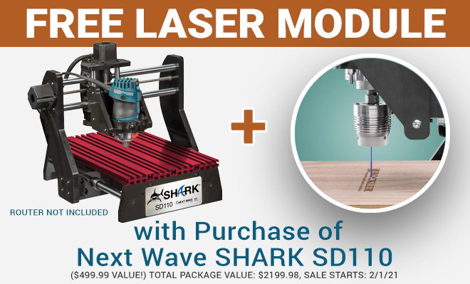 Free Laser Module with Purchase of Next Wave Shark SD110