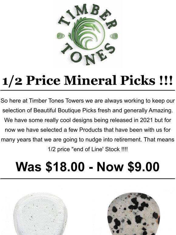 1/2 Price Mineral Picks are now in the Sale !