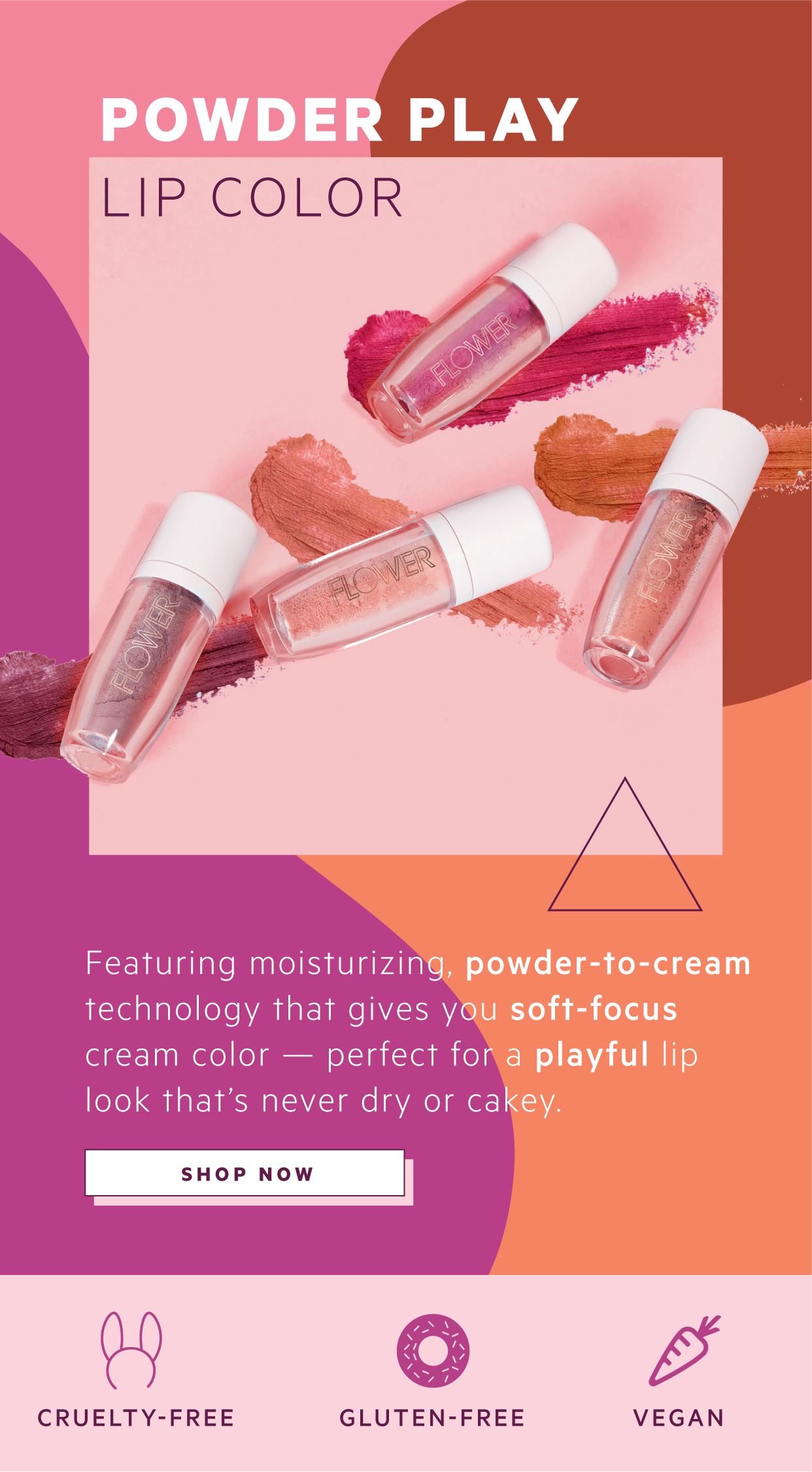 flower powder play lip color