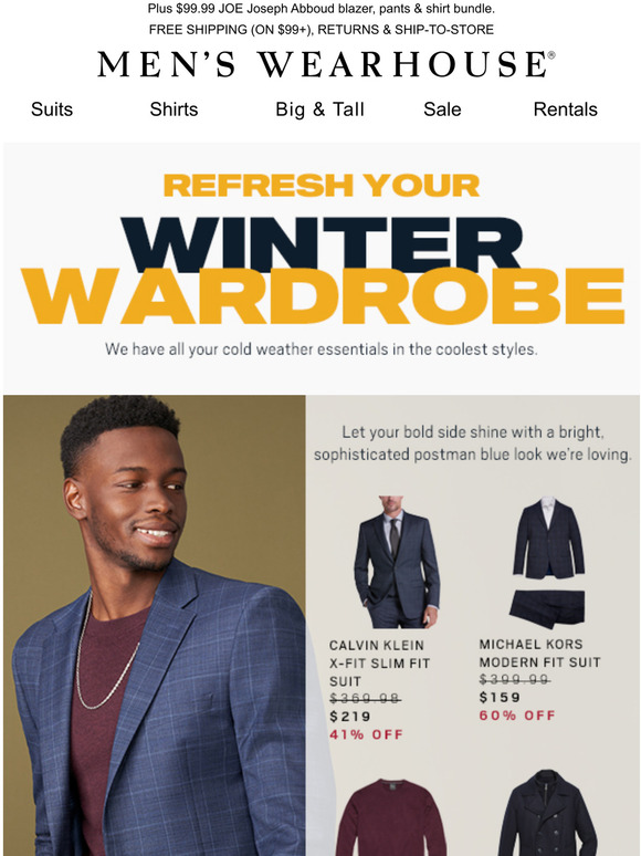 men's wearhouse big and tall suits