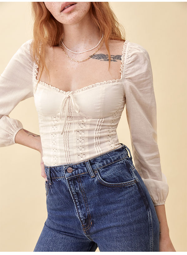 reformation isadora blouse