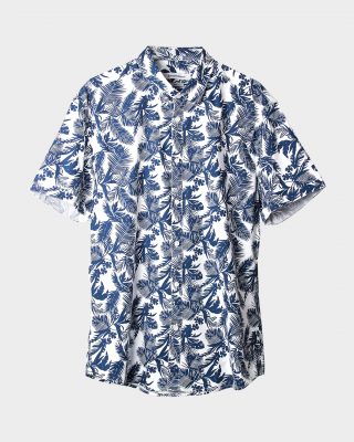 Palm Prints Hawaiian Casual Shirt