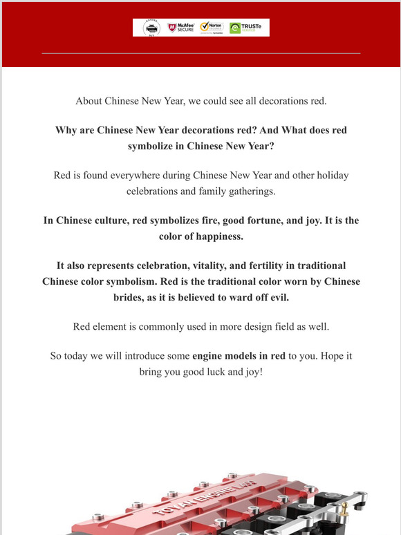 Enginediy Why Red Is Hot In Chinese New Year ? Milled