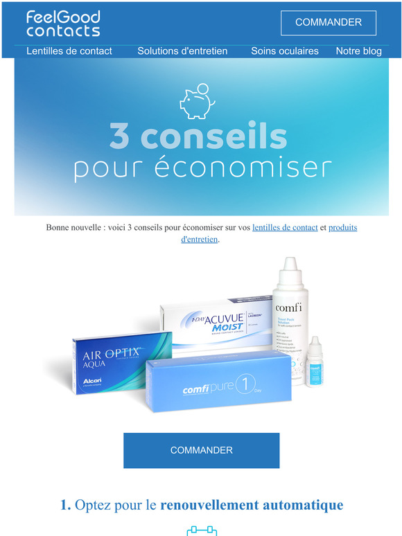 3 conseils pour économiser sur lentilles de contact
