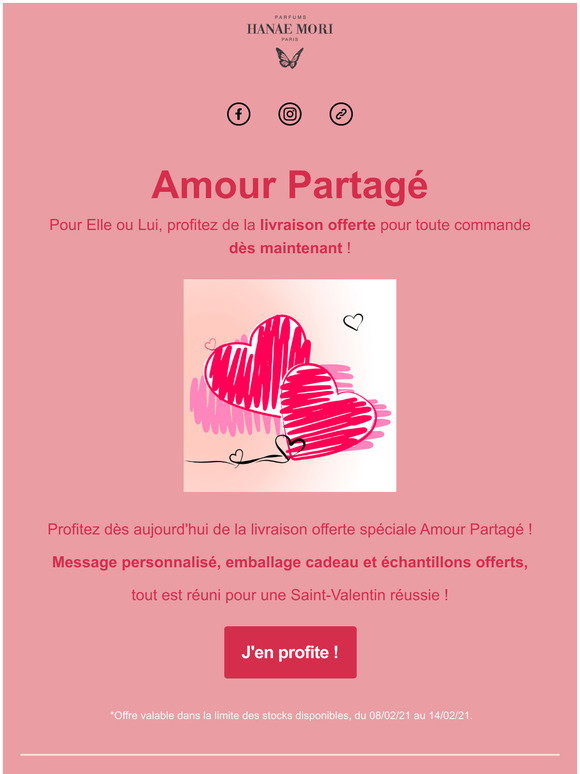 Hanae Mori Amour Partage Milled