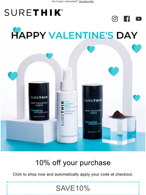 Happy Valentines Day from SureThik! Save 10%, Promo Code Inside