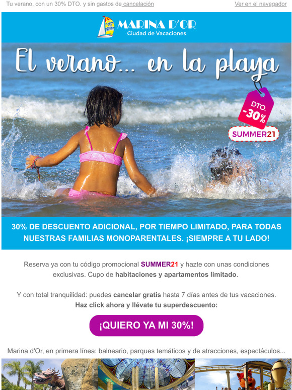 Especial para ti, 30% dto en tus vacaciones de verano ☀