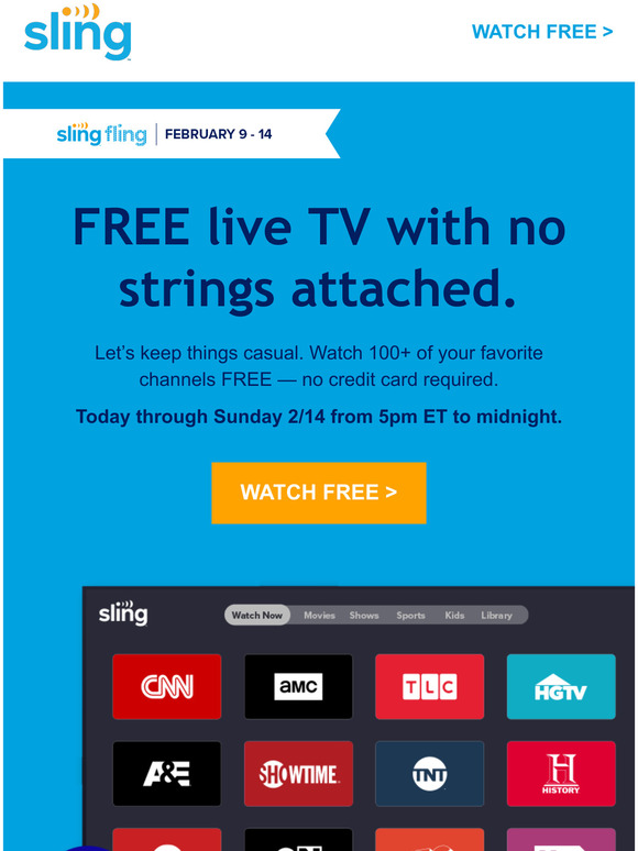 Free live TV with no strings attached