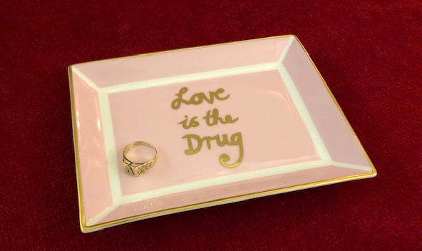 Bella Freud Love is the Drug New in candle trinket tray and