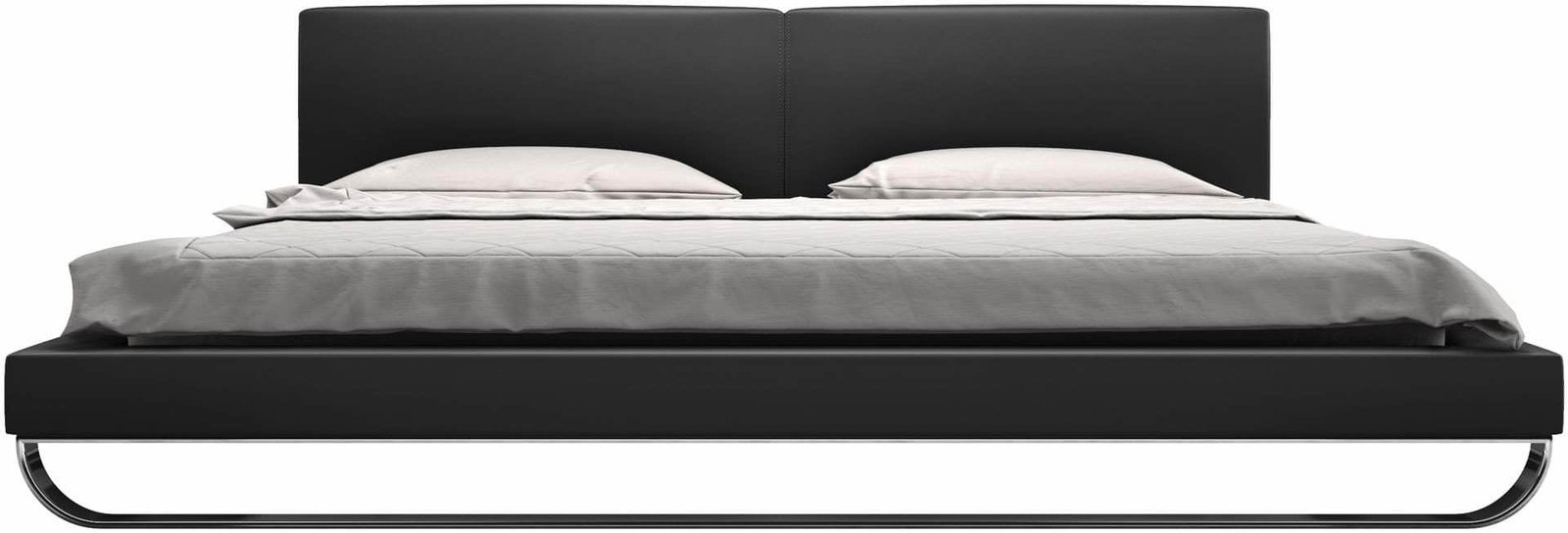 Chelsea Platform Bed with Eco Pelle Upholstered Headboard - Available in 3 Colours and 3 Sizes