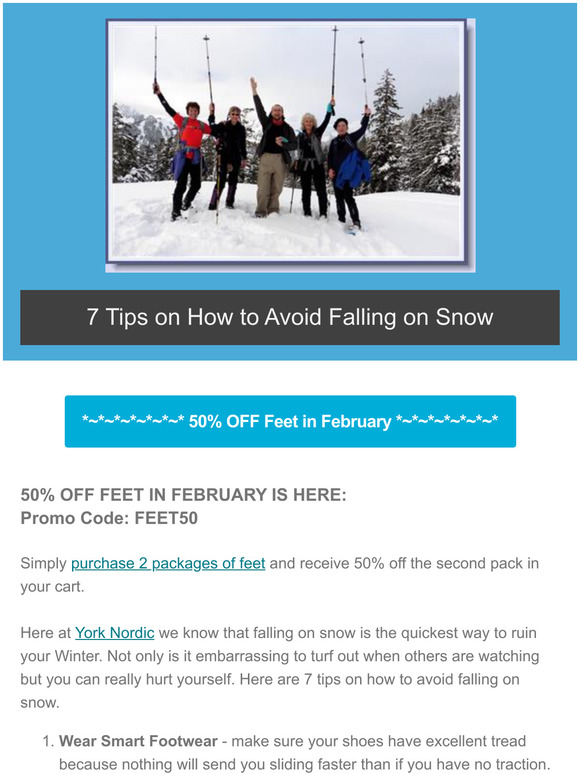 50% Off & 7 Tips on Avoiding Falls in Snow