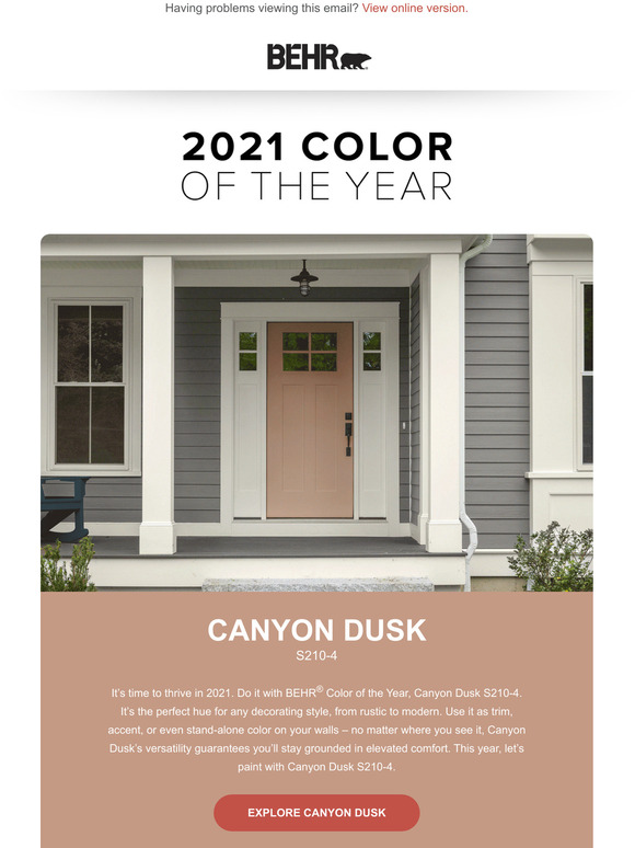 Behr Announcing the BEHR 2021 Color of the Year Milled