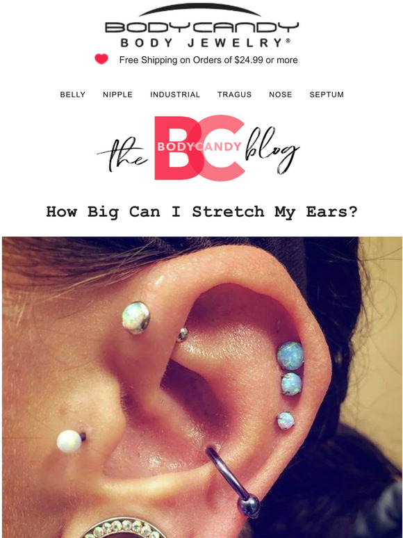 Body Candy How big can you stretch your ears? Milled