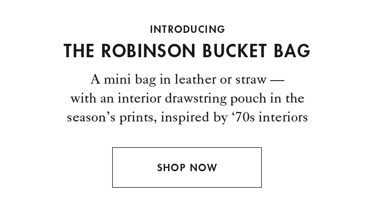 Tory Burch Robinson Straw Mini Bucket Bag
